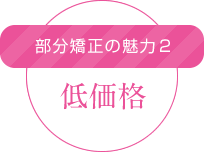 部分矯正の魅力2 低価格